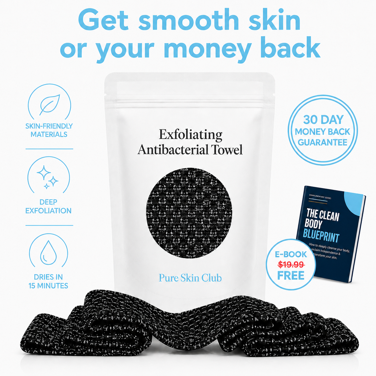 Exfoliating Antibacterial Shower Towel